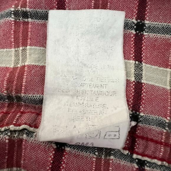 Columbia Cotton Short Sleeve Red Plaid Button Down Shirt | Men’s Size Large - Picture 6 of 9